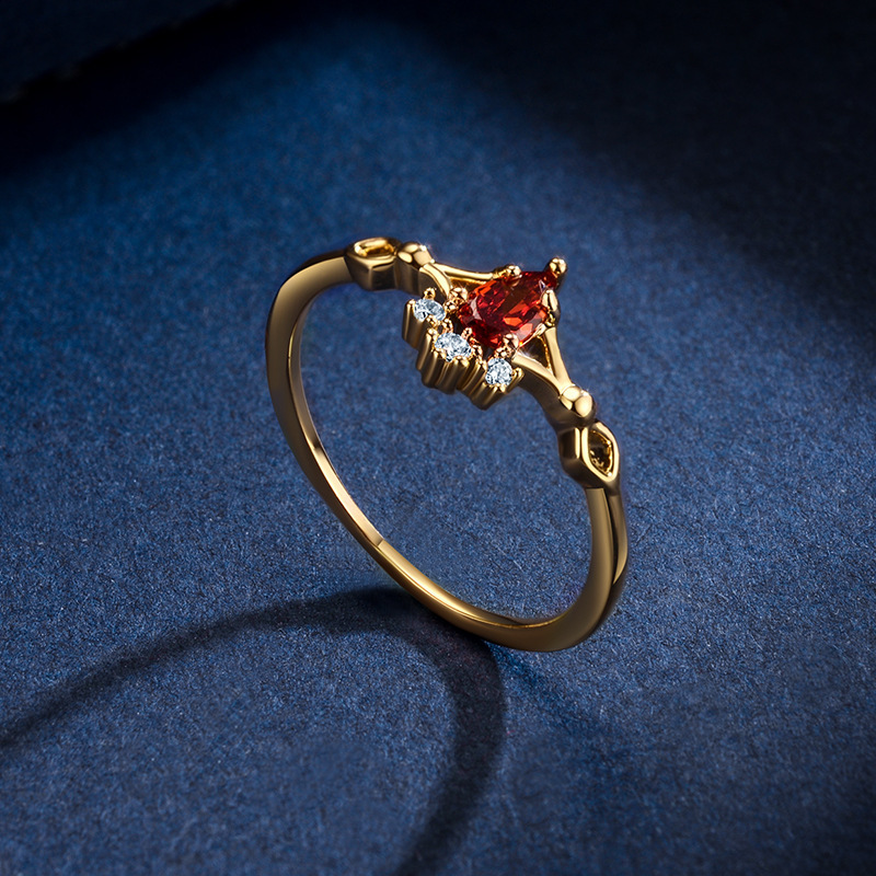 �պ��������Լ�Լ��ins�챦ʯ��ָŮ �ƽ�΢�⾫��ϸ��ָβ��