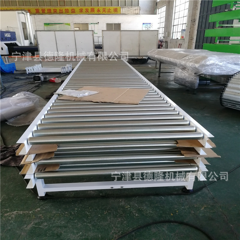 手推可移动式无动力滚筒输送机不锈钢滚筒流水线辊道线自动化设备