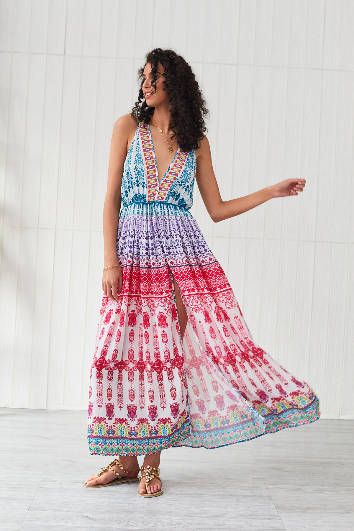 fashion bohemian large swing beach dress  NSSE35240