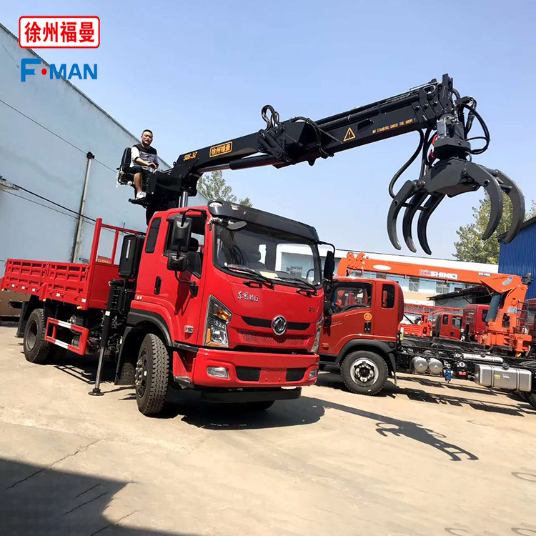 现货供应抓木机 随车吊折臂改装夹具 液压旋转抓木器抓废铁吊机