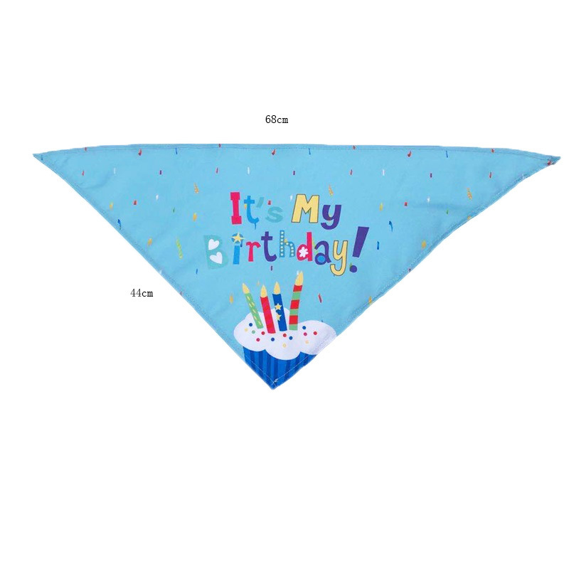 12g Weight pet saliva towel, Pet Hat Type Of Pet Supplies Party Occasion Cute Polyester Birthday Cartoon Printing Pet Saliva Towel Pet Hat