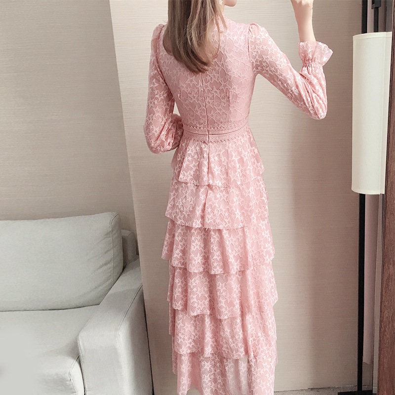 C2750 1240K VÁY ĐẦM LIỀN THÂN DÁNG DÀI NỮ DONTDHI DÀI TAY MÙA XUÂN THU ĐÔNG THỜI TRANG NỮ REN G04 SẢN PHẨM MỚI
