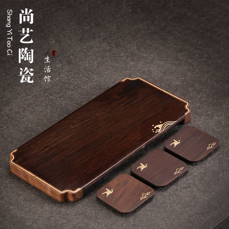 Набор чая маленький из пяти штук из Ebony sandalwood из натурального дерева