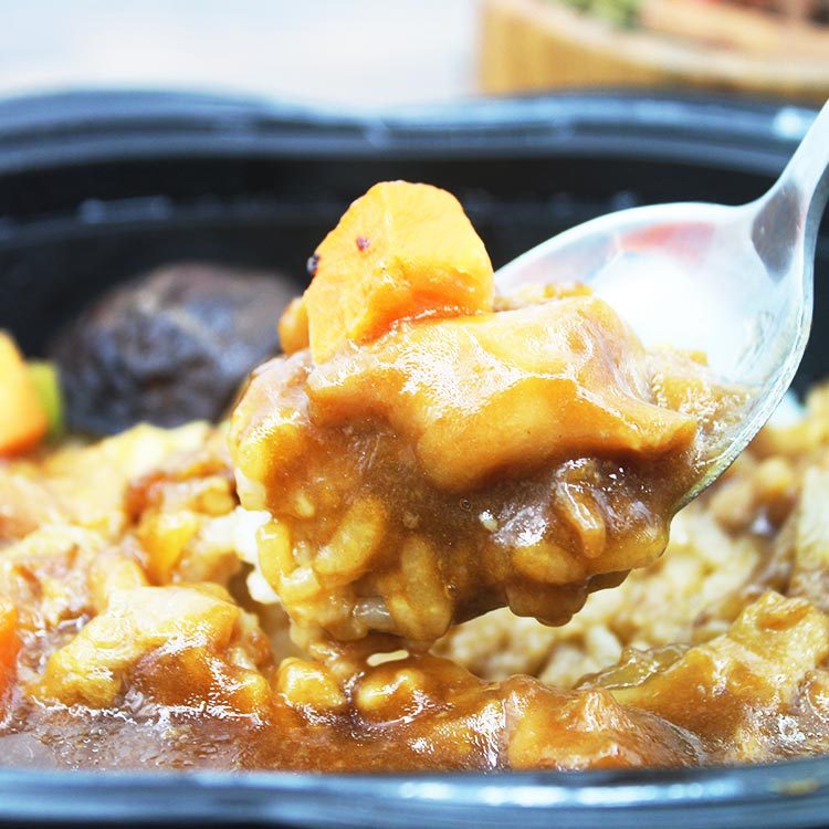 Honest Curry Chicken rice Braised chicken Eggplant with Minced Pork 460g box-packed Lunch Steamed Rice Microwave Oven heating