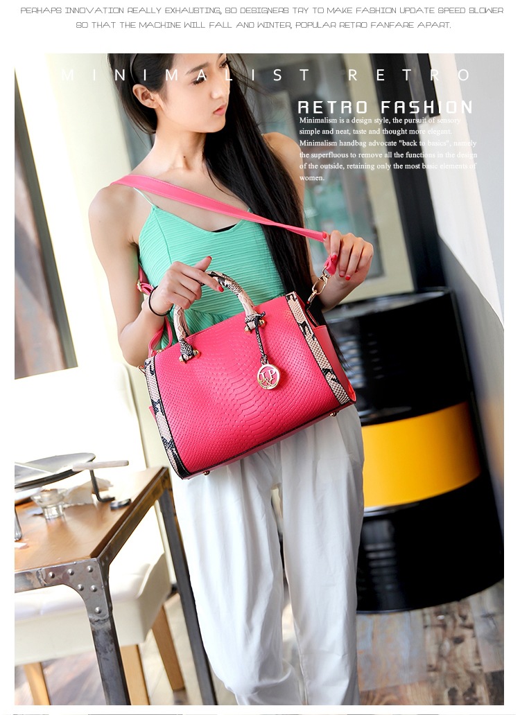 Luxury Handbag - Watermelon Red