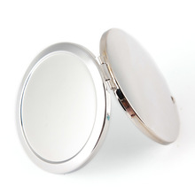 圓形DIY空白鏡胚70mm金屬折疊按鈕化妝鏡子鉻色金色古銅鏡底現貨