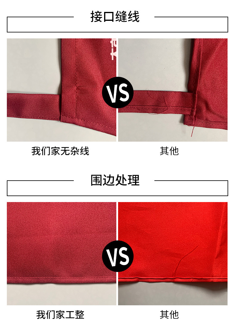 外贸加厚防水围裙制服呢可印logo防油污家用厨房防水工作围裙批发详情13