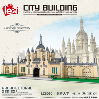乐子 8030剑轿大学模型8031牛津大学微钻颗粒拼装积木DIY建筑摆件