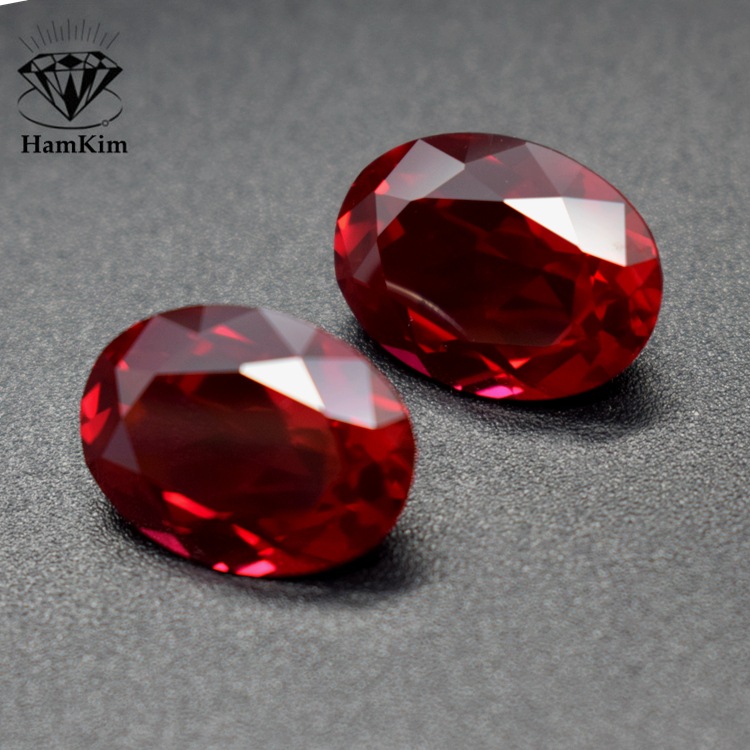 蛋形 天然底红刚玉