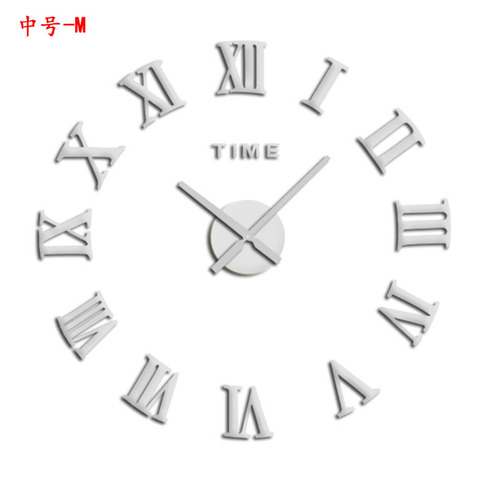 Factory Direct Sales 3D Wall Clock DIY Mirror Decor Wall Sticker Clock Modern Minimalist Living Room Decor Clock