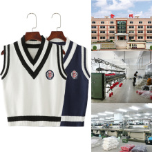 厂家批发中小学生春秋新款幼儿园园服针织开衫背心校服定做加工