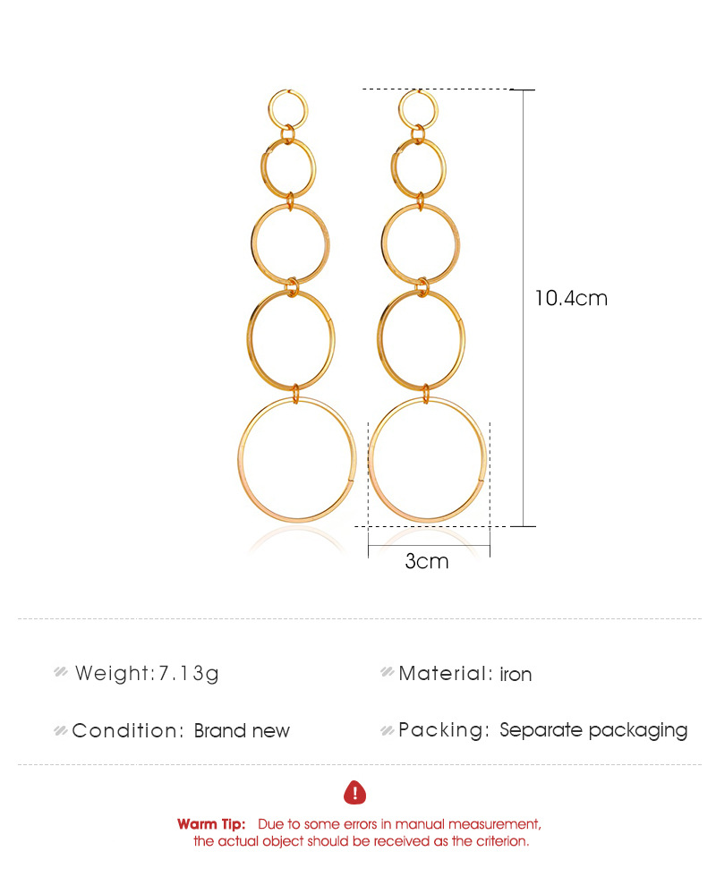 Simple Style Geometric Plating Alloy No Inlaid Earrings display picture 1