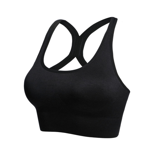 Seamless Large Size Hollow Back Shockproof Push-Up Running Sports Bra Adjustable Back Closure Hollow-out Sports Bra