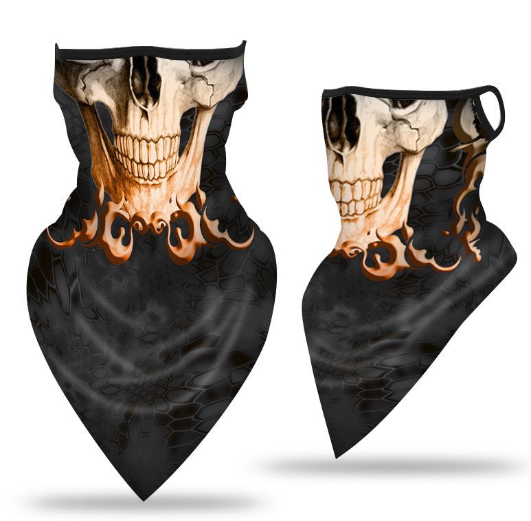 Oído-colgando triángulo bufanda hielo malla de seda máscara transpirable cuello cubierta al aire libre equitación pesca a prueba de viento protector solar cara toalla bufanda