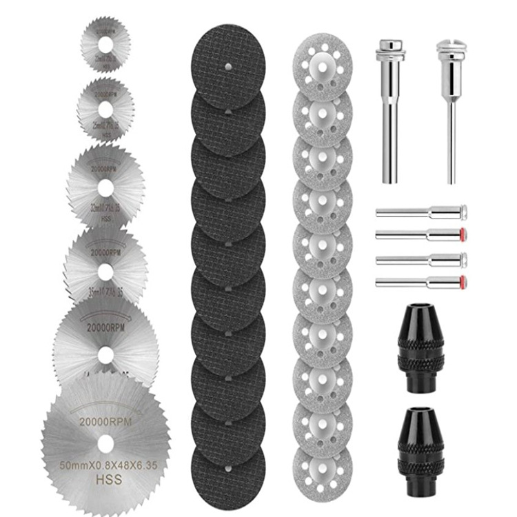 34PC切割片套装 电磨吊磨机配件组合打磨抛光切割厂家批发