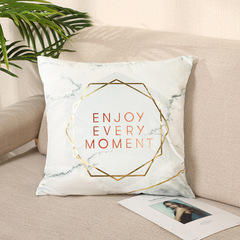 Nordic Minimalist Gold Foil Print Throw Pillow Case Living Room Sofa Cushion Cover Instagram Style Cross-Border Trade Waist Pillow Cover Wholesale