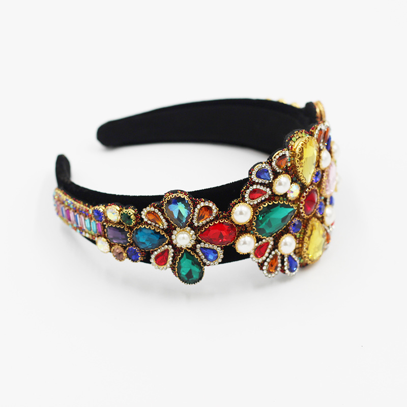 Baroque Fashion Wild Inlaid Color Rhinestone Headbands display picture 2