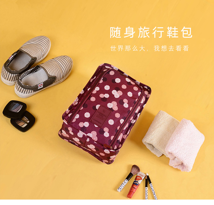 手提折叠小鞋袋旅行收纳包 鞋子整理袋 鞋子旅行防尘收纳袋详情图1