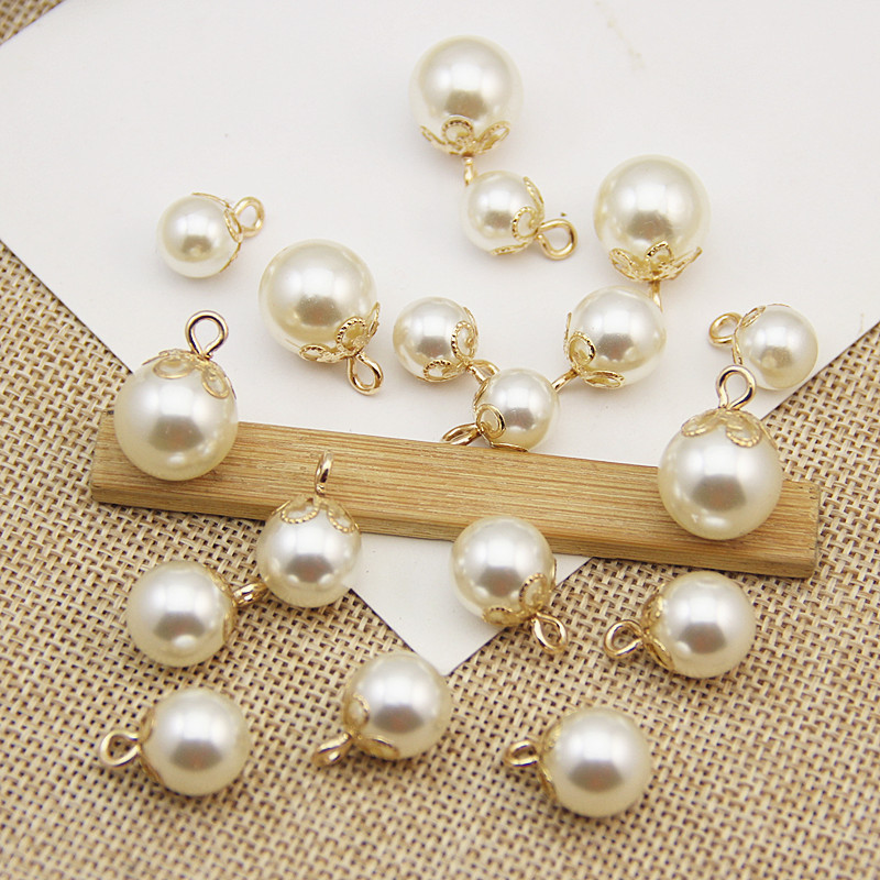 Pearl Pendant Button Decorative Button Coat Women's Clothes Shirt Cardigan Sweater Earrings Pendant Jewelry Accessories