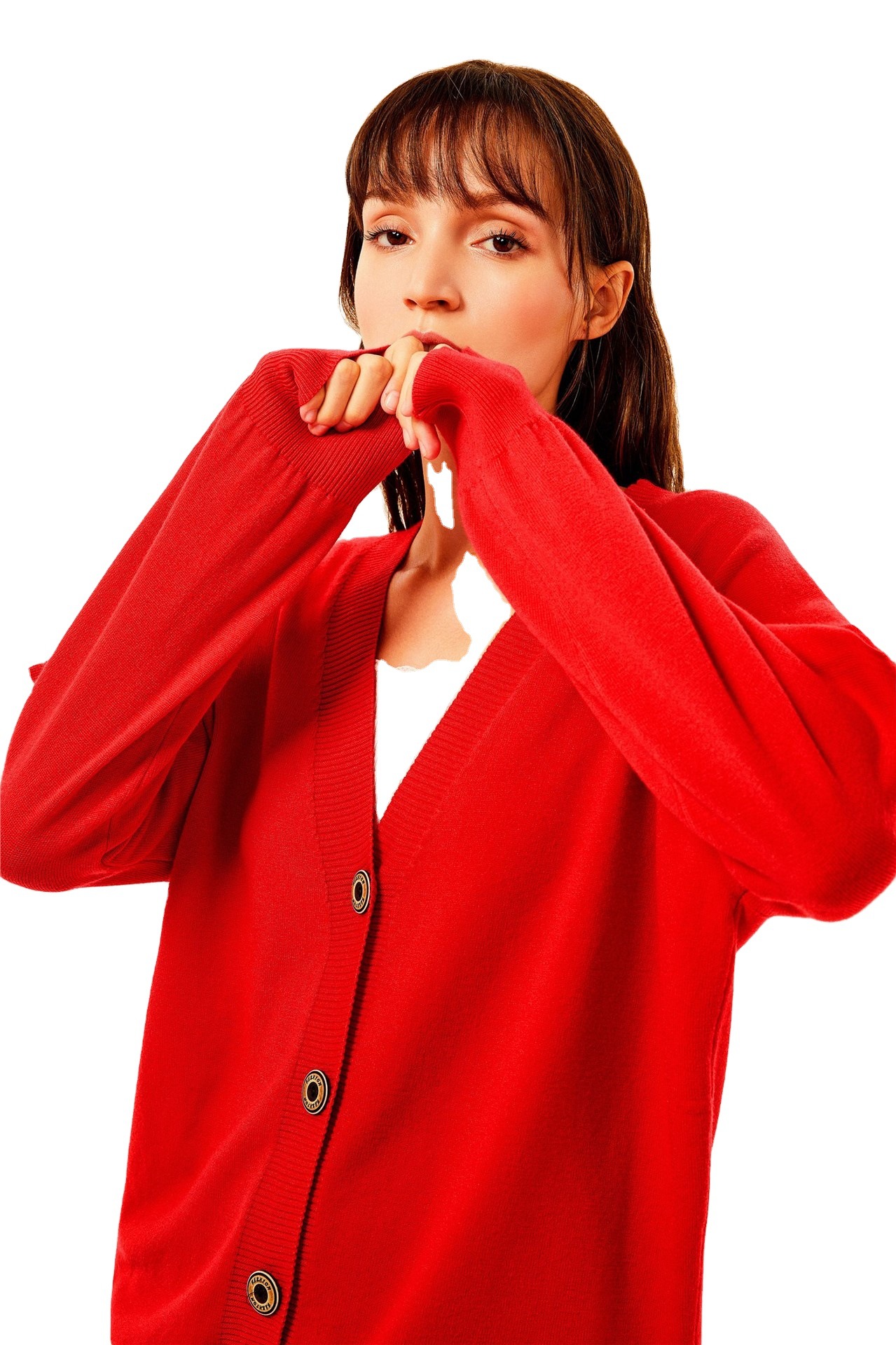 GraceChic GraceChic GraceChic Autumn Winter Women Sweater 2020 Loose Lazy Knitted V-neck Long Sleeve Plus Size Cardigan In Stock_voghion.com