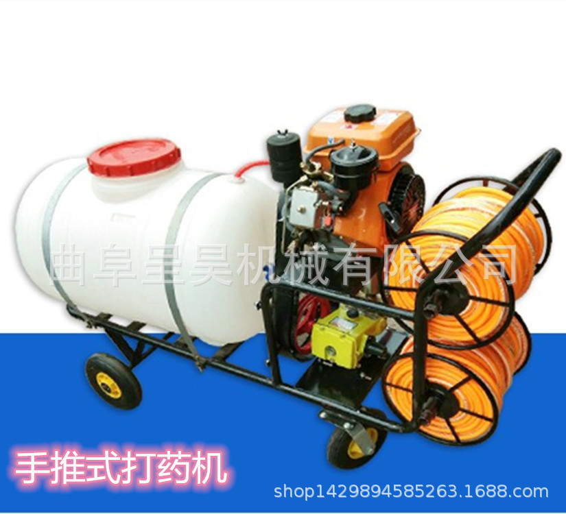 批发零售园林植物果树除虫消毒打药机 四轮拉车移动轻便不费人力