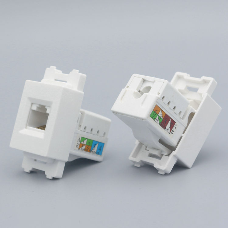 120型打线六类电脑模块 CAT6网口 千兆网络信息插座 地插桌插专用