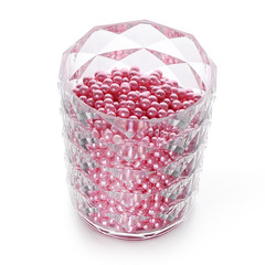 New diamond pattern crystal pen holder makeup brush storage bucket eyebrow pencil manicure comb organizer acrylic makeup brush bucket