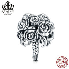 艾芙樂原創純銀s925手捧花珠子diy串珠手鍊配件流行散珠廠家直銷