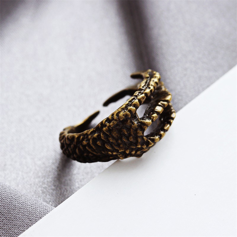 Grenz Überschreitende Europäische Und Amerikanische Mode Retro Eagle Claw Ring Herren   Persönlichkeit Offene Schwanz Ring Schmuck Großhandel display picture 6