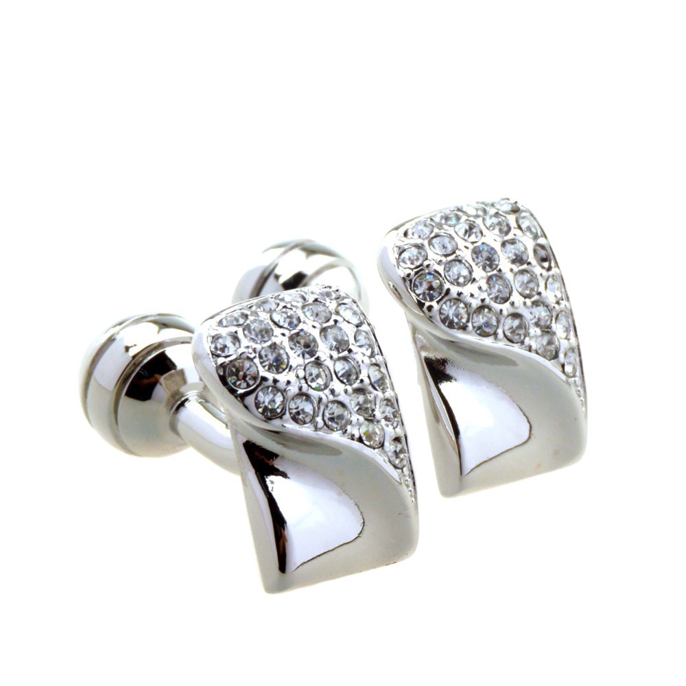Jiuhui factory green gemstone cufflinks crystal diamond zircon cuff nails French agate cufflinks unisex boutique_voghion.com