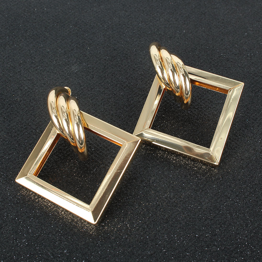 Fashion Earrings Metal Personality Simple Hollow Earrings Women display picture 3