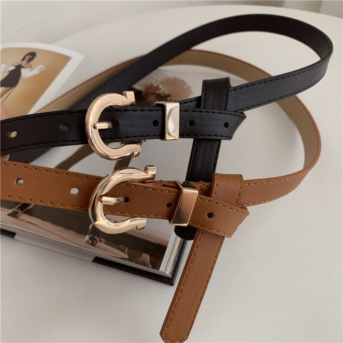 Women's Belt Belt Fashion Personality Trendy Decorative Thin Belt Women's Simple and Versatile Korean