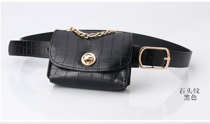 Fashion Leopard Belt Bag Mini Chain Bag  All-match Clothing Belt display picture 12