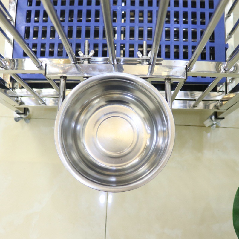 Perro tazón perro bebedero perro comida para perros tazón gato tazón colgante fijo anti-golpe Acero inoxidable jaula Pet Bowl