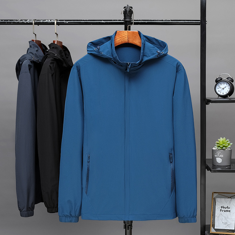 outdoors Elastic force Windbreaker Men's singles Pizex coat ventilation outdoors leisure time Jacket Large customized logo