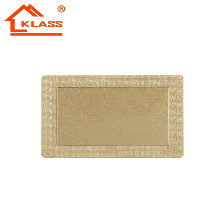 沙特外销出口厂家86金色马赛克变态点开关双联空白面板大白板