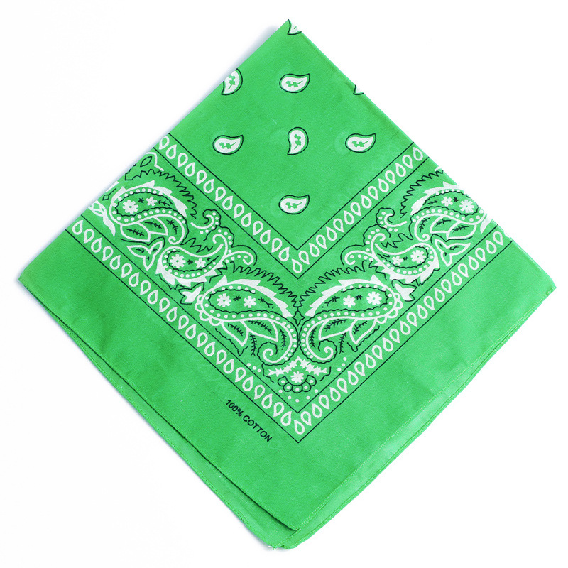 Bandanas directas de fábrica transfronteriza Paisley multifuncional de anacardo flor cuadrada bufanda de algodón deportes al aire libre