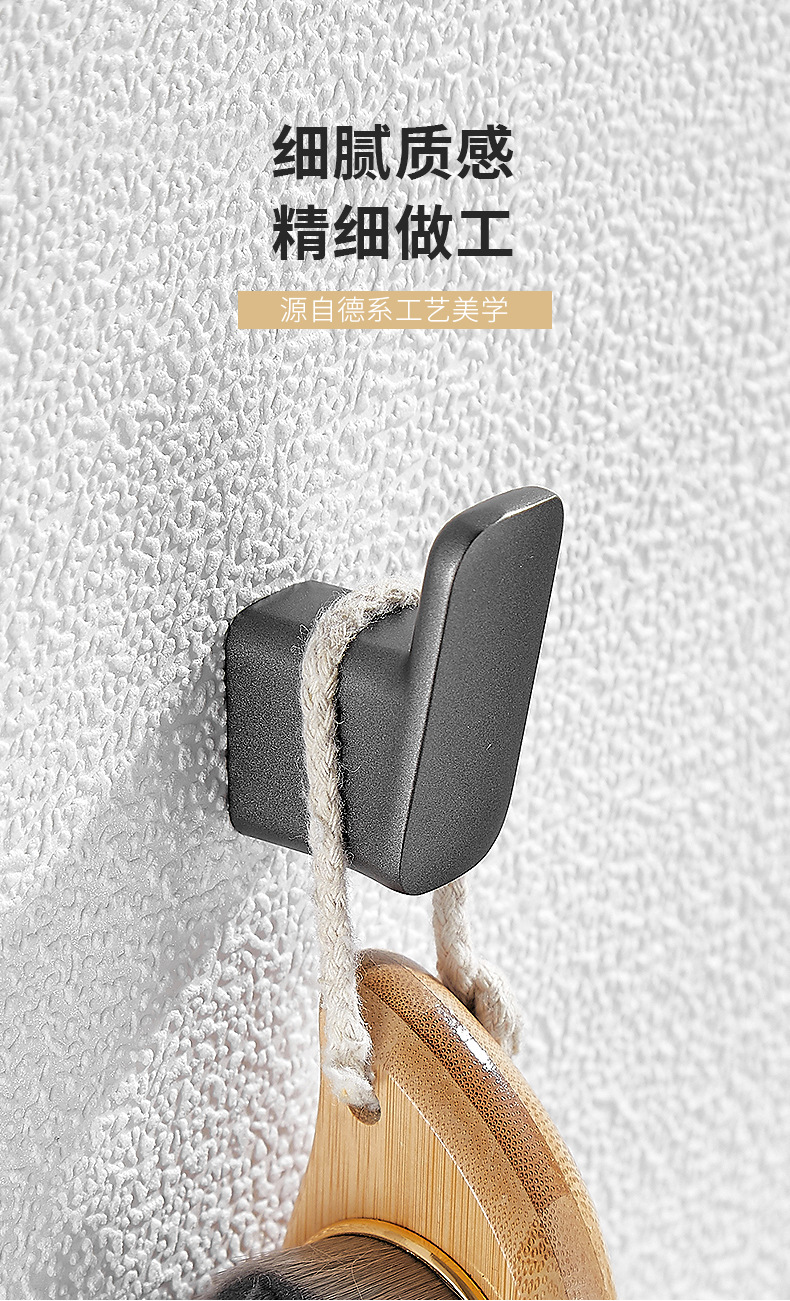 Creative all-copper single clothes hook, bathroom clothes hook, double hook, modern bedroom wall, large coat hook undefined