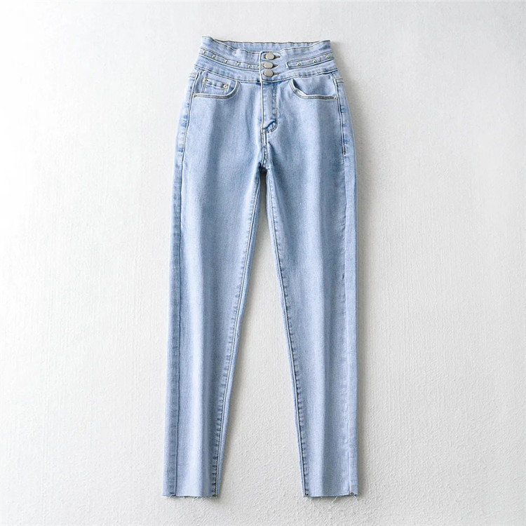 High-waist three-button jeans  NSLD18424