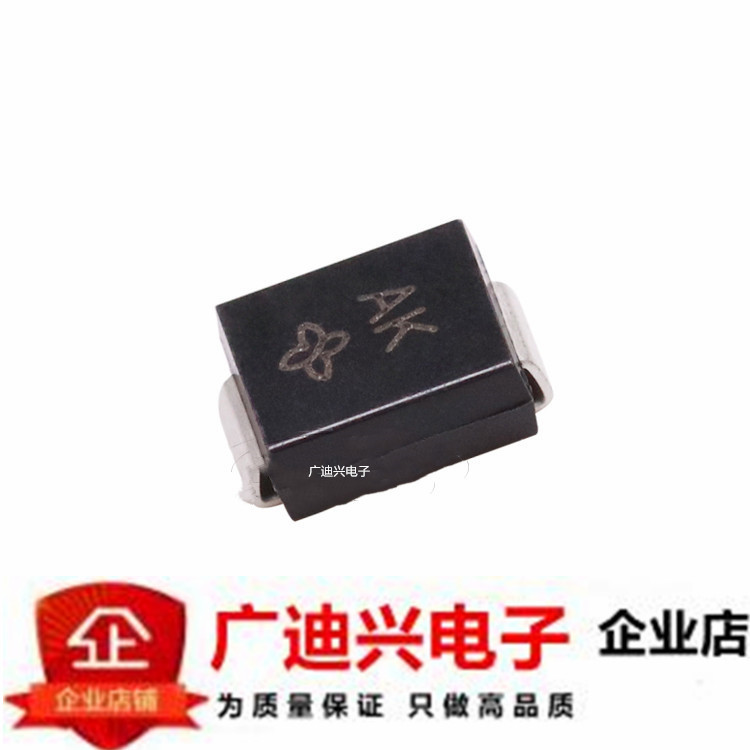 TVS管 SMBJ6.8CA DO-214AA 丝印AK 6.8V双向 SMB瞬态抑制VISHYA