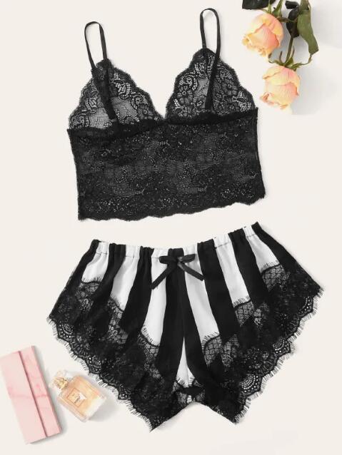 Sexy lingerie sexy women's split lace li...