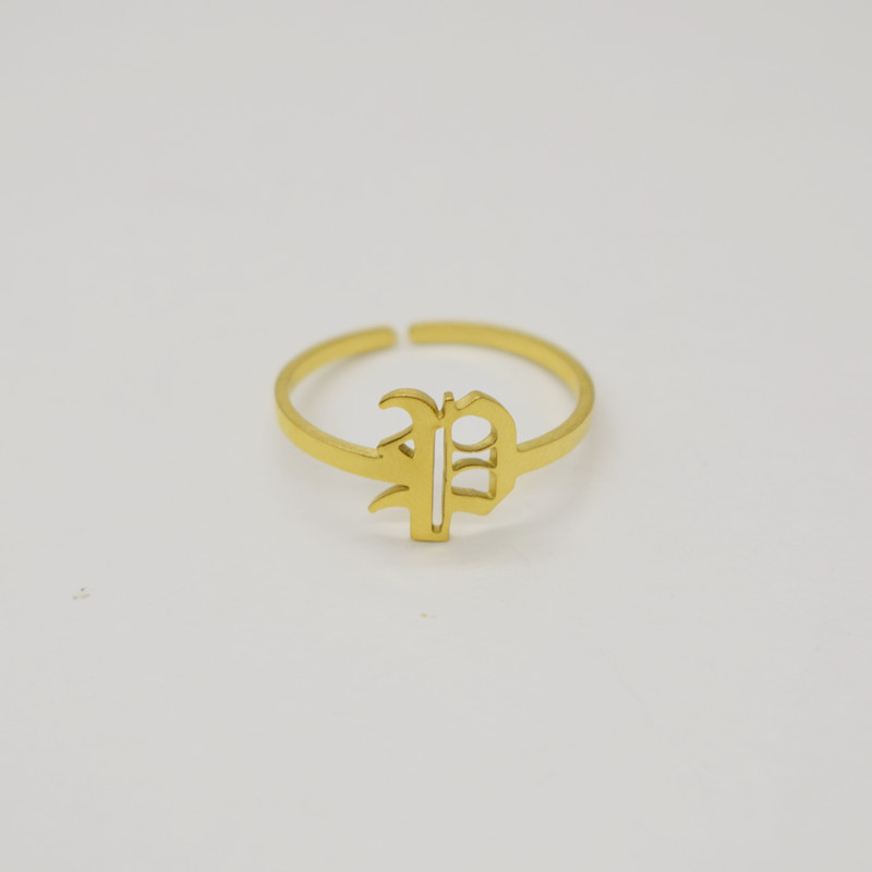 Chic Alphabet Ring
