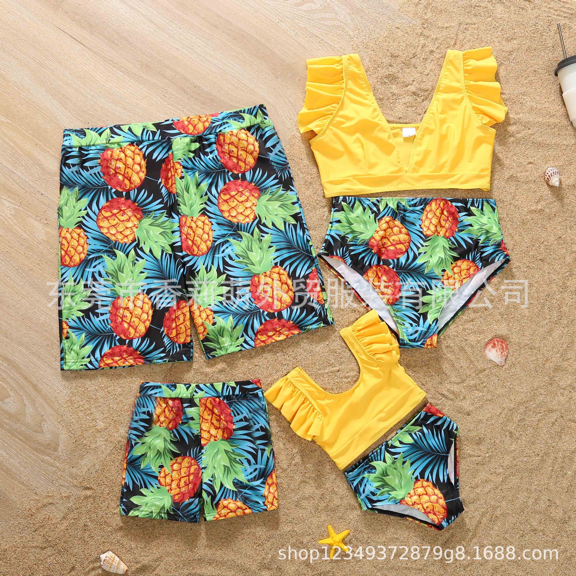 Cross border special supply for 2020 new vest swimsuits in Europe and America new beautiful thin parent-child family swimsuits manufacturers spot