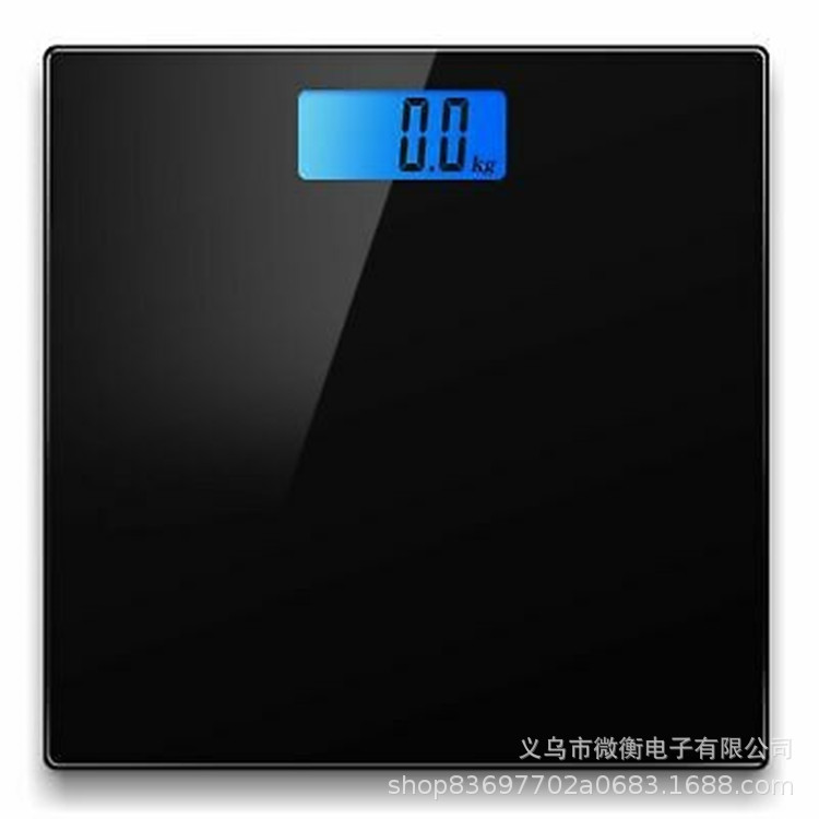 28 * 28 pantalla azul sólida escala electrónica negra escala electrónica de cuerpo humano escala doméstica escala de peso para adultos pesando comercio exterior