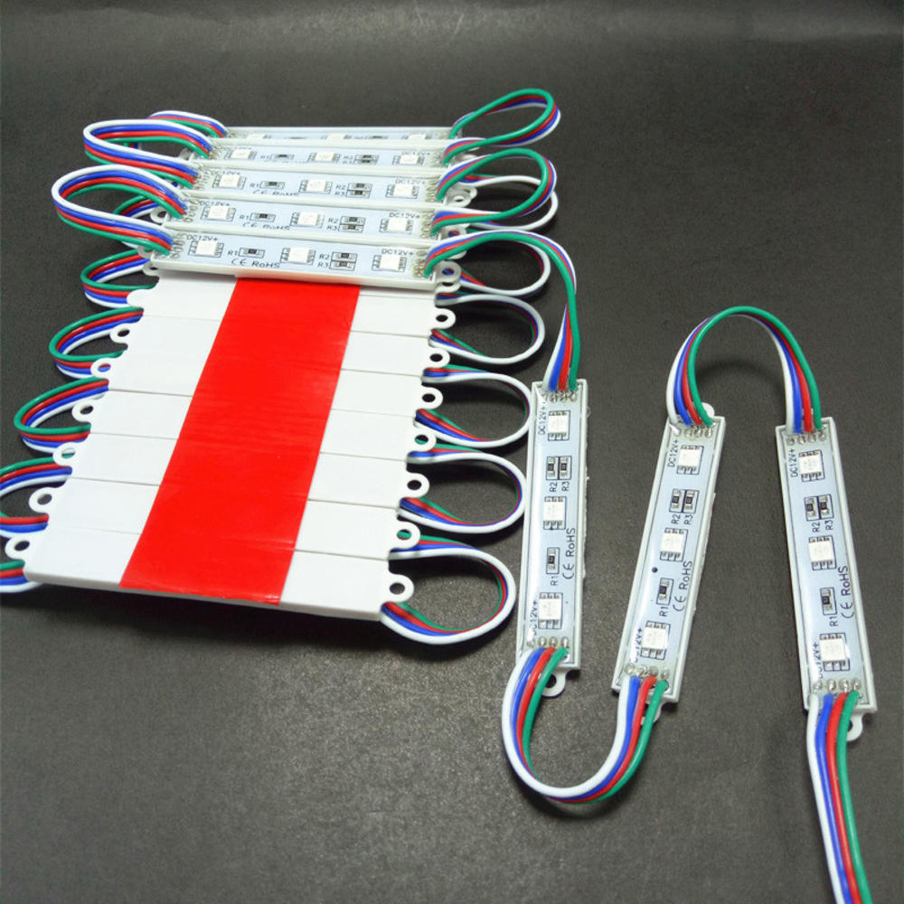 LED模组灯条 DC12V5050 RGB户外灯条3灯模块灯广告装饰舞台灯-阿里巴巴