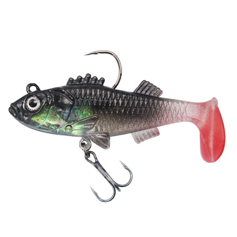 Soft Paddle Tail Fishing Lures Fresh Water Bass Swimbait Tackle Gear