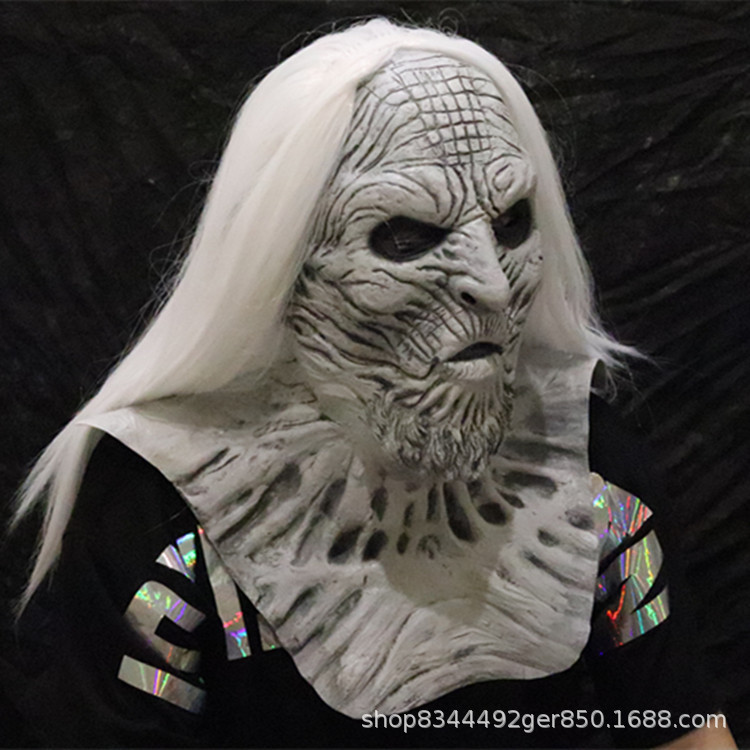 Noche rey máscara de pelo largo noche rey máscara Halloween horror máscara fantasma cara derecho juego fantasma peluca