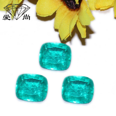 Rectangular paraiba Ice Blue gemstone Cotton Minerals Pincushion Loose DIY Jewellery Jewelry