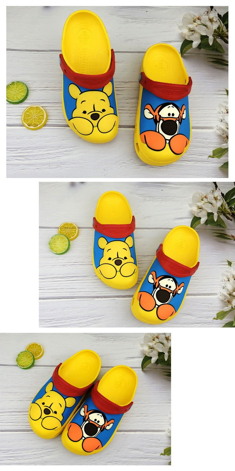 Disney Girls Summer Home Slippers Cartoon EVA Garden Shoes Spider-Man Frozen2 ElsaA Winnie The Pooh Children Beach Sandal Slides best children's shoes