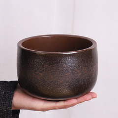 粗陶大茶洗水盂茶洗禪意日式超大號茶洗茶渣斗陶瓷文房陶瓷煙灰缸